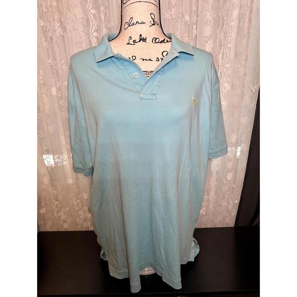 Polo by Ralph Lauren Men’s Classic Fit Polo Shirt – Light Blue, Size L